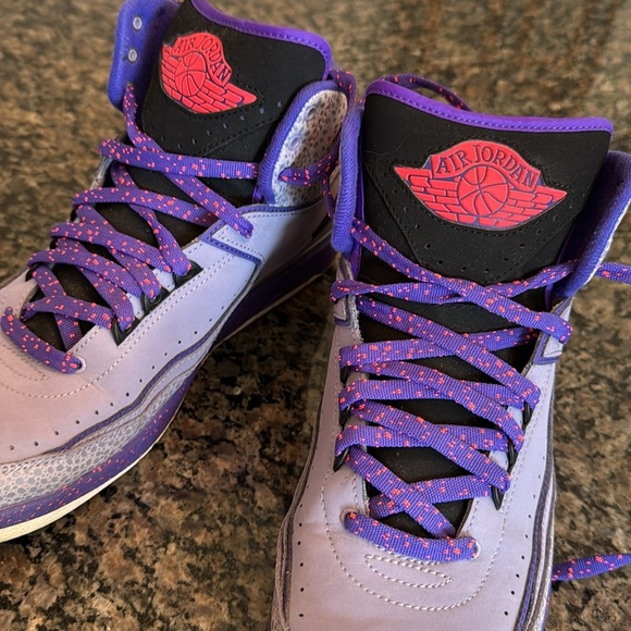 Air Jordan Retro II Purple and Black Sneakers 10.5 - Picture 12 of 14